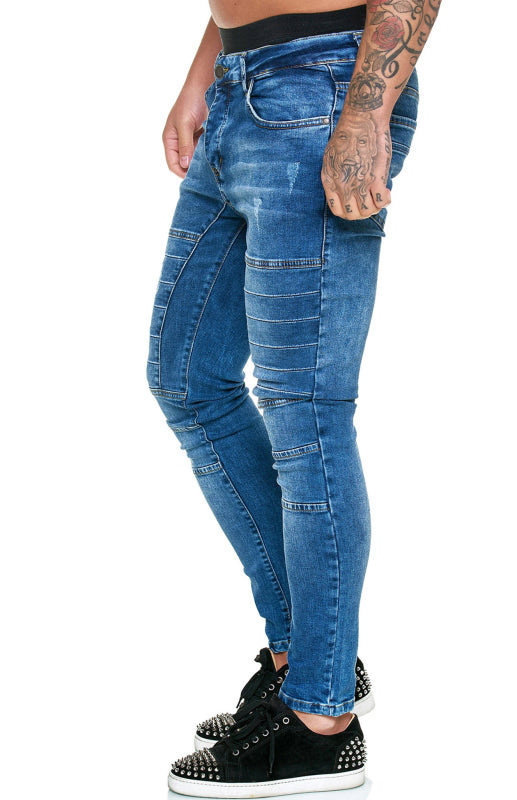 Herremode slanke jeans med høj talje