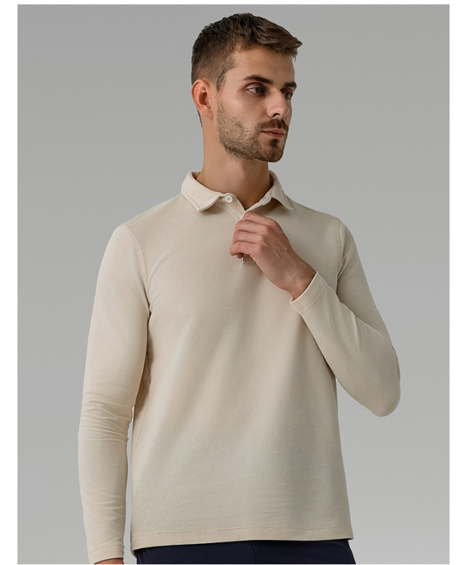 Polo décontracté à manches longues pour hommes, haut polyvalent de sport en plein air, T-shirt respirant à séchage rapide