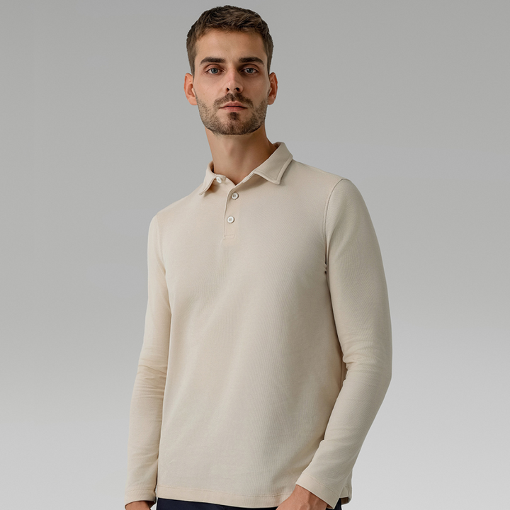 Polo décontracté à manches longues pour hommes, haut polyvalent de sport en plein air, T-shirt respirant à séchage rapide