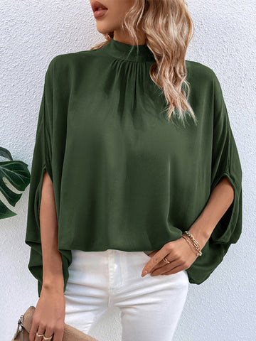 New fashion women's temperament solid color shirt