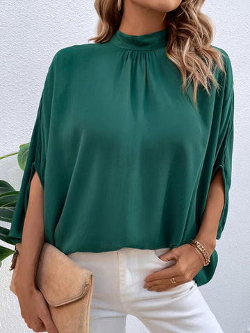 New fashion women's temperament solid color shirt