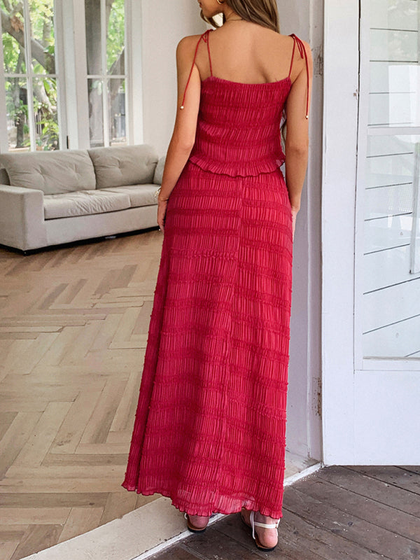 Holiday casual sling seaside atmosphere two-piece set