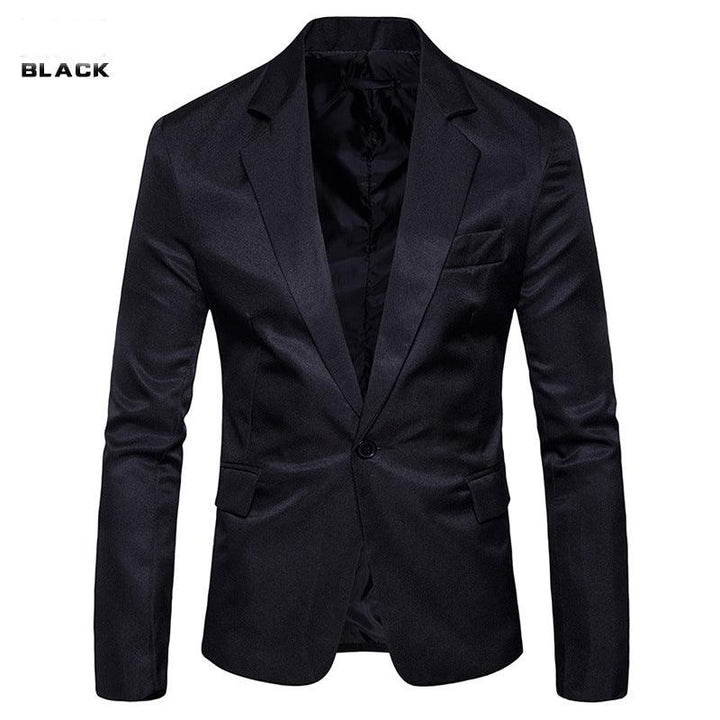 M-3XL Un Bouton À Manches Longues Costume Hommes Veste Couleur Unie Streetwear Hommes Costume Vestes Coupe Slim Grande Taille Hommes Vêtements XXXL