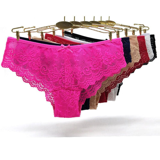 Ladies Lace Cotton Sexy Transparent Panties