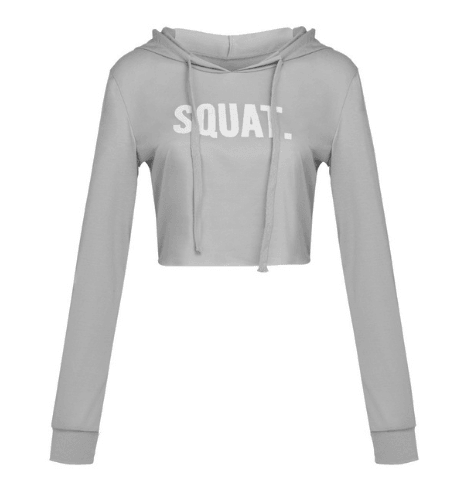 Women's Active Long Sleeve Crop Top Hoodie