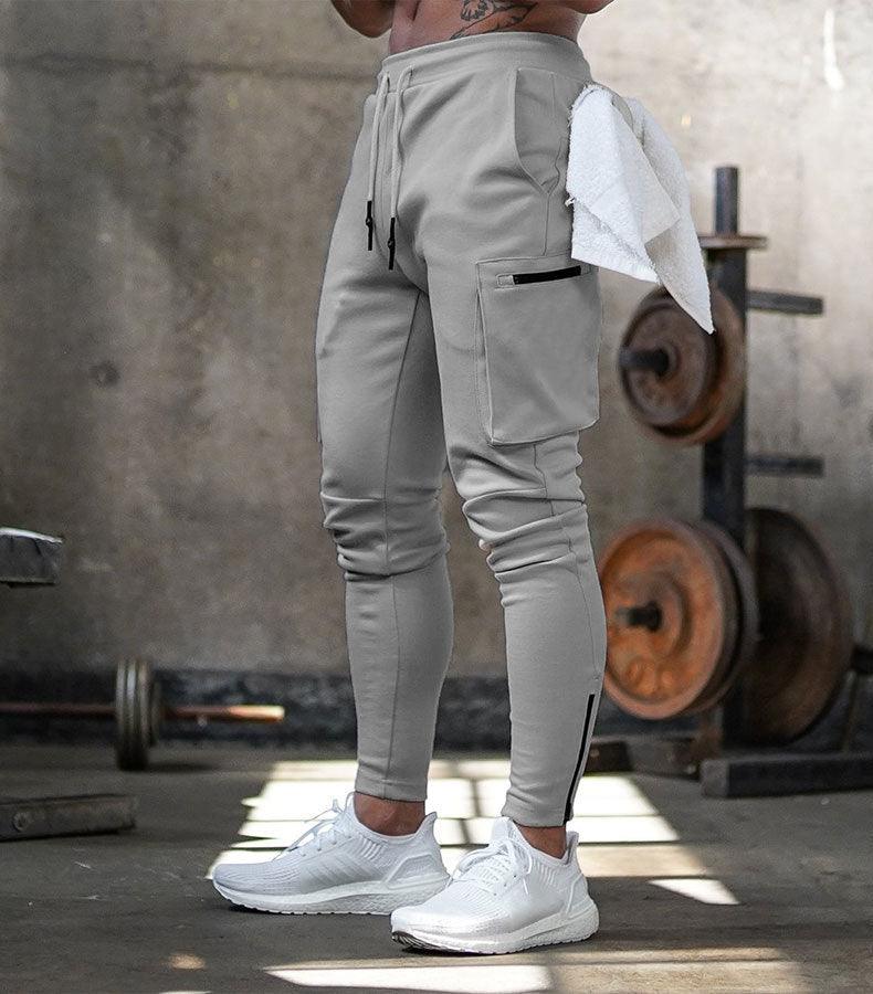 Pantalon de Fitness décontracté pour hommes, nouveau Style, pantalon de sport à fermeture éclair