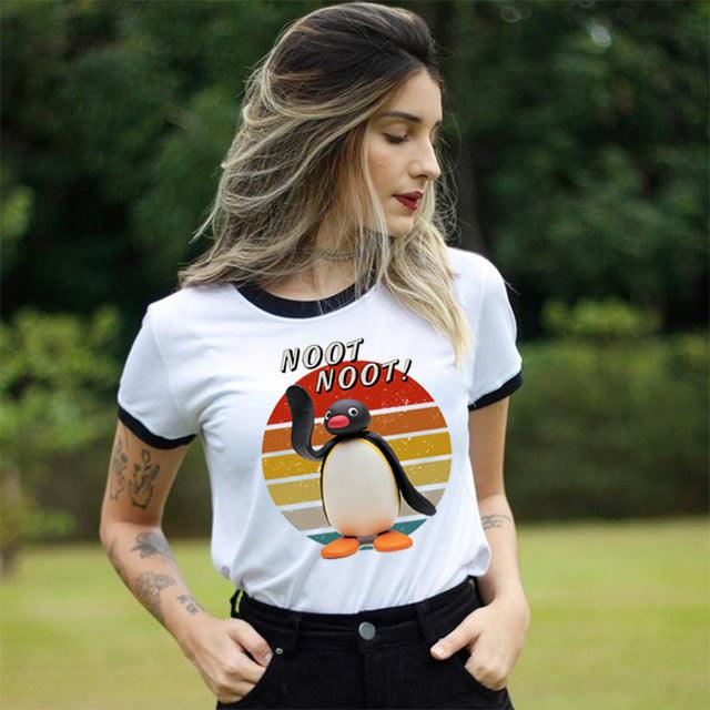 Women's Funny Penguin Noot T-Shirt