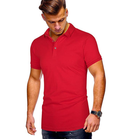 Pure Color Casual Men's Short-sleeved POLO Shirt For Men