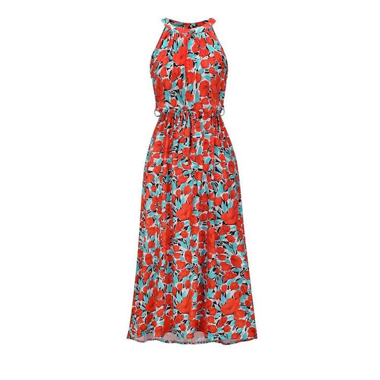 Summer Sexy Milk Silk  Printed Floral Dress