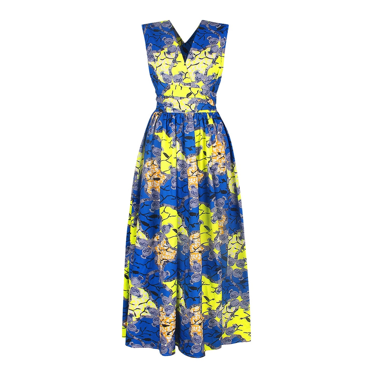Summer Digital Print Lace Dress