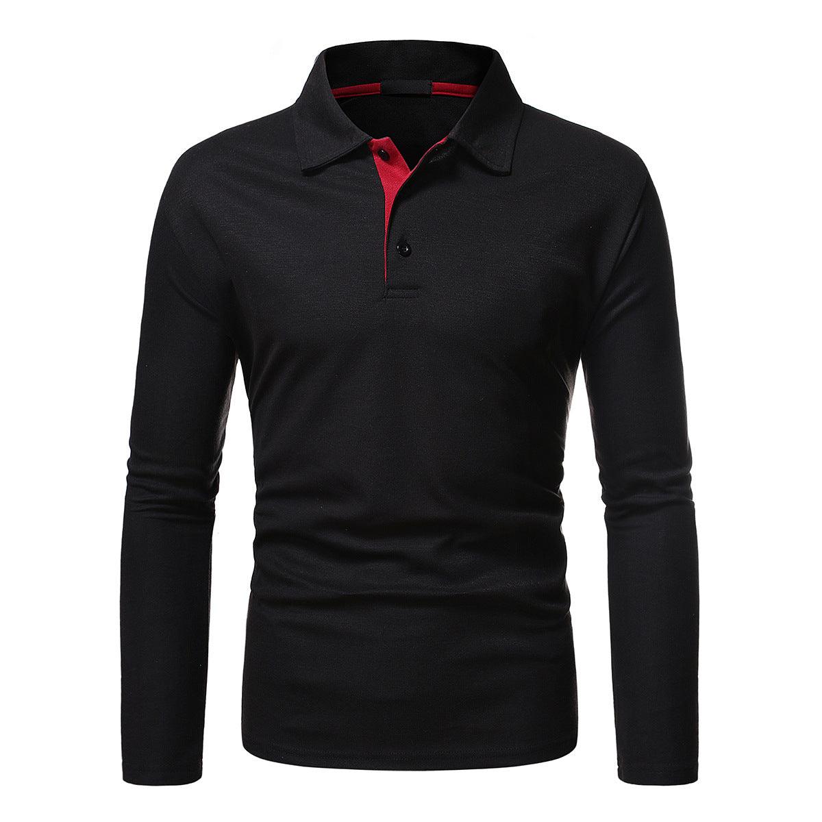 Men's Long-sleeved Slim Casual Polo Shirt
