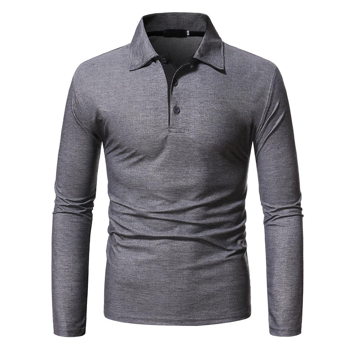 Men's Long-sleeved Slim Casual Polo Shirt