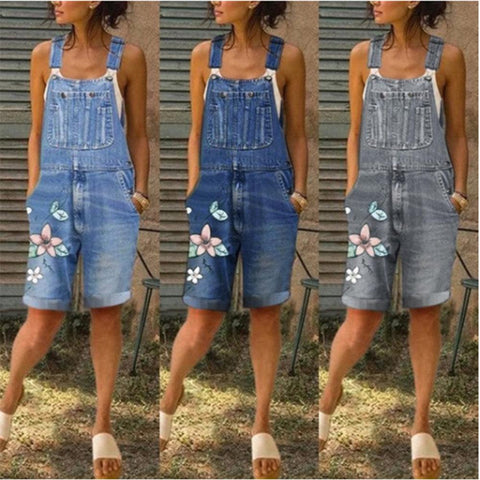 Print Jean Overalls To Slim Overalls And Shorts