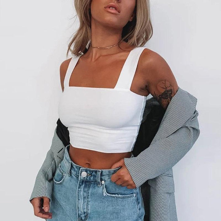 Mode T-shirt Crop Top til kvinder