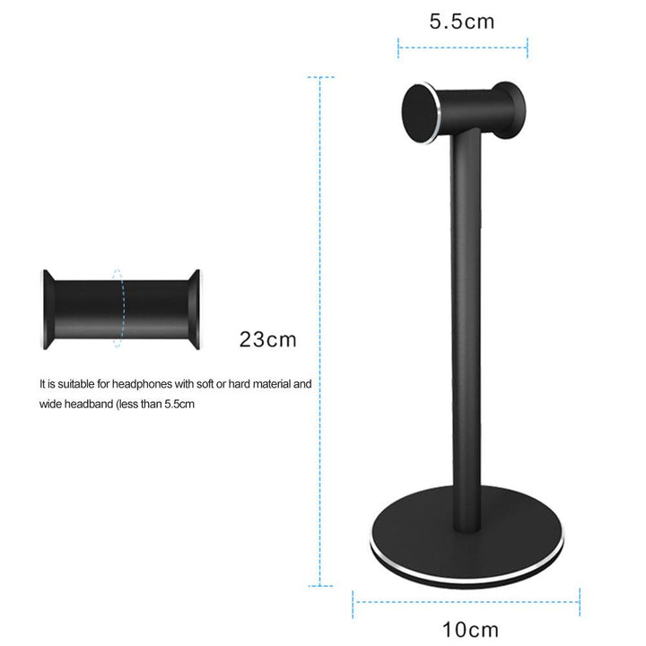 Durable Aluminum Alloy Metal/Abs Headphones Holder Stand Detachable Stable Bracket Silicone Pad for Wired Wireless Headsets