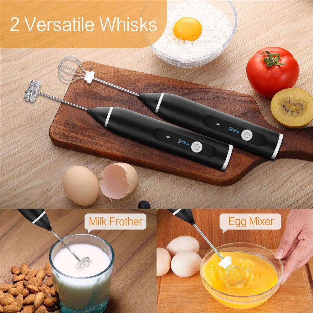 Kitchenware 3-speed egg mixer coffee milk beverage mixer foam mixer USB American rechargeable handheld food supplement mixer