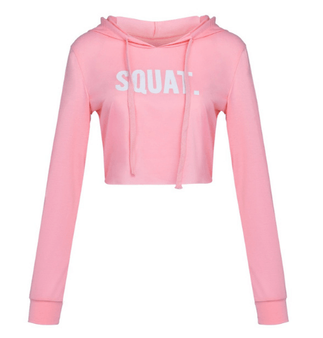 Women's Active Long Sleeve Crop Top Hoodie