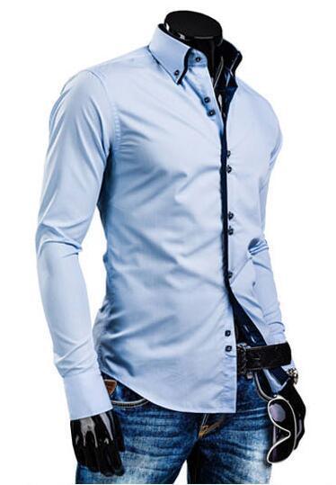 Slim Fit Button Collar skjorter