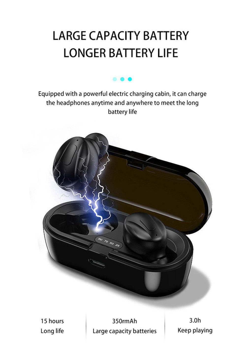 TWS Wireless Bluetooth Headphones 5.0 Earphones With Microphone Sport Waterproof