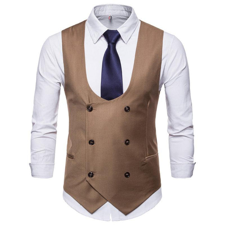 Houndstooth Men's Fashion Casual Vest Suit