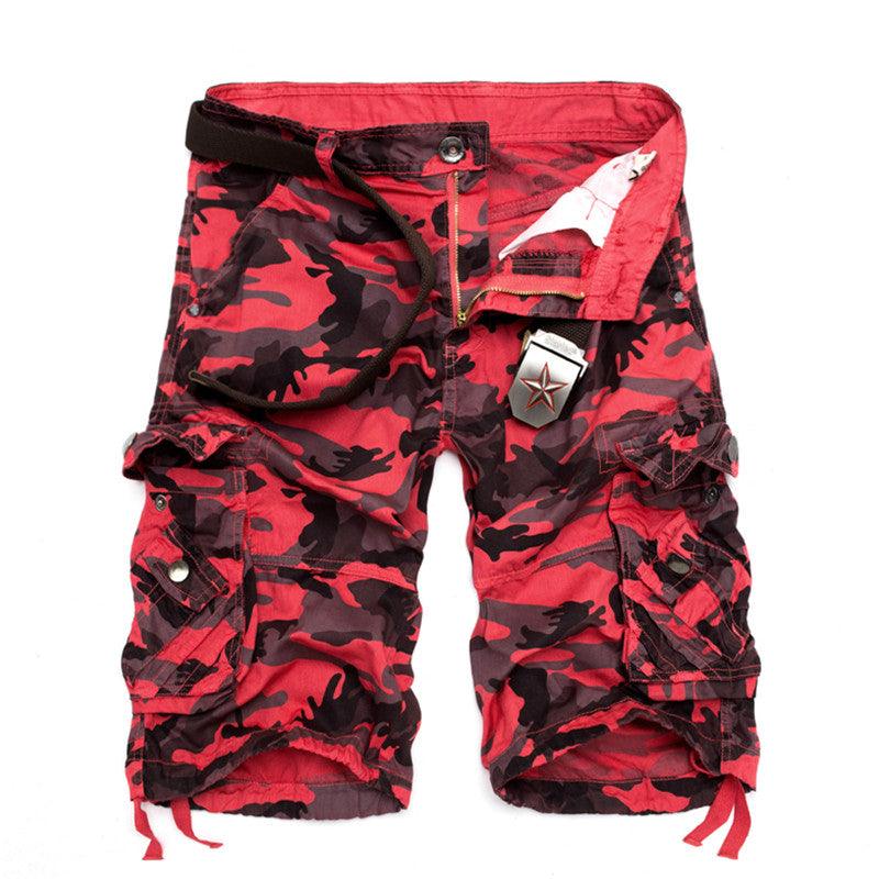 Herre Sommer Loose Camouflage Cargo Shorts