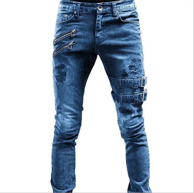 Motorcycle Personality Stretch Jeans