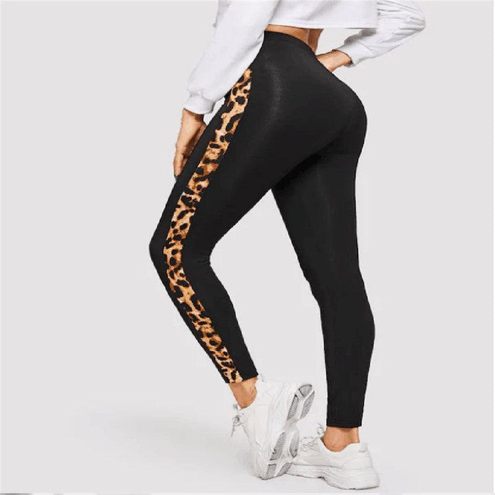 Kvinder Stretch Leggings Sport Løb Fitness Bukser Elastiske Bukser Dame Skede Leopard Leggings Tøj