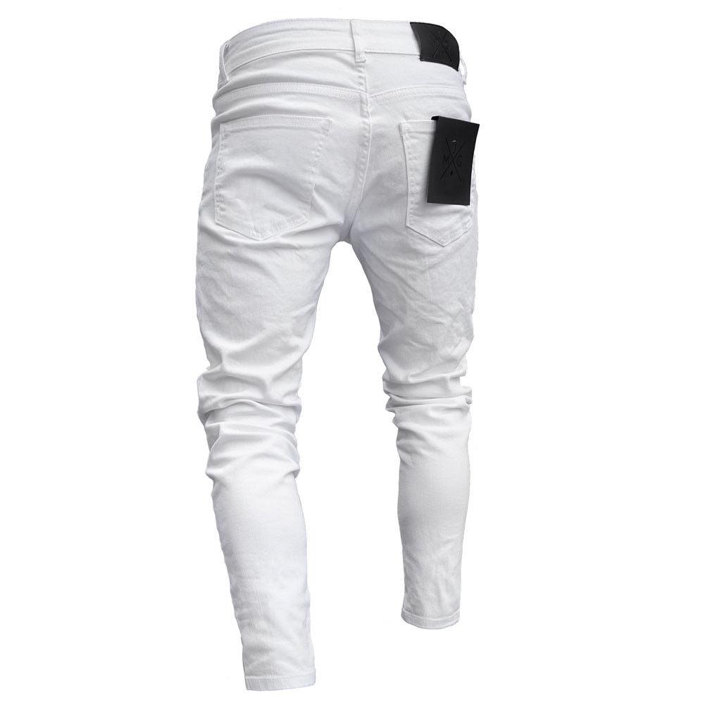Men's Embroidered Pencil Jeans