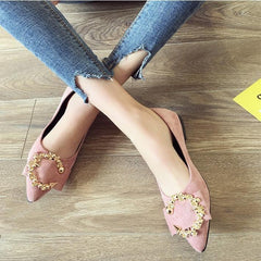 Shoes Female Summer Shallow Mouth Tip Flats for Women Soft Lazy a Pedal Shoes Flat Shoes Women Shoes Woman