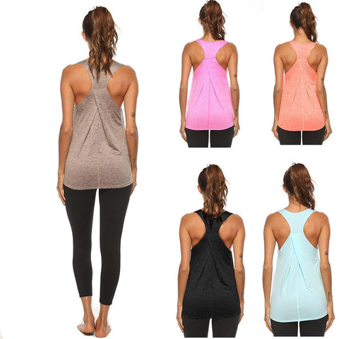 Gym Yoga Shirt For Women,Sleeveless Running Vest Yoga Tank Top,Breathable Jogging Yoga Shirt Women Fitness Workout Top