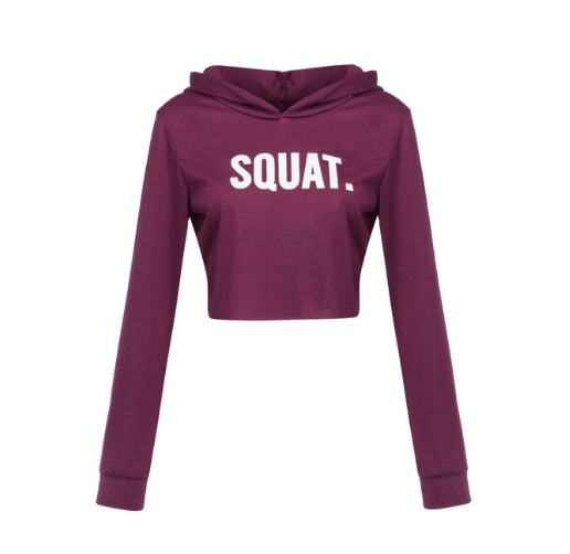 Women's Active Long Sleeve Crop Top Hoodie