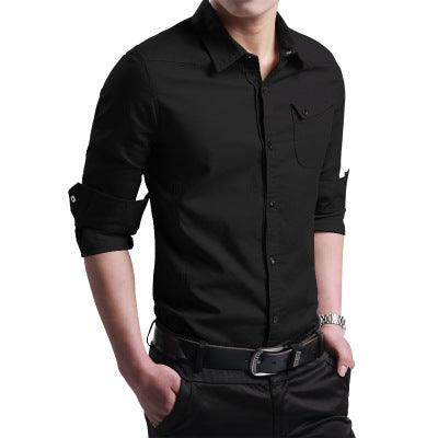 Spring Men's Shirts, Long Sleeves, Pure Cotton, Oxford Spun Shirts, Young Men's Business, Inch Inch Shirts, Korean Style