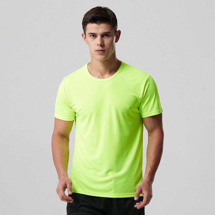 Mænd Quick Dry T-shirt Running Slim Fit Top Tees Solide skjorter