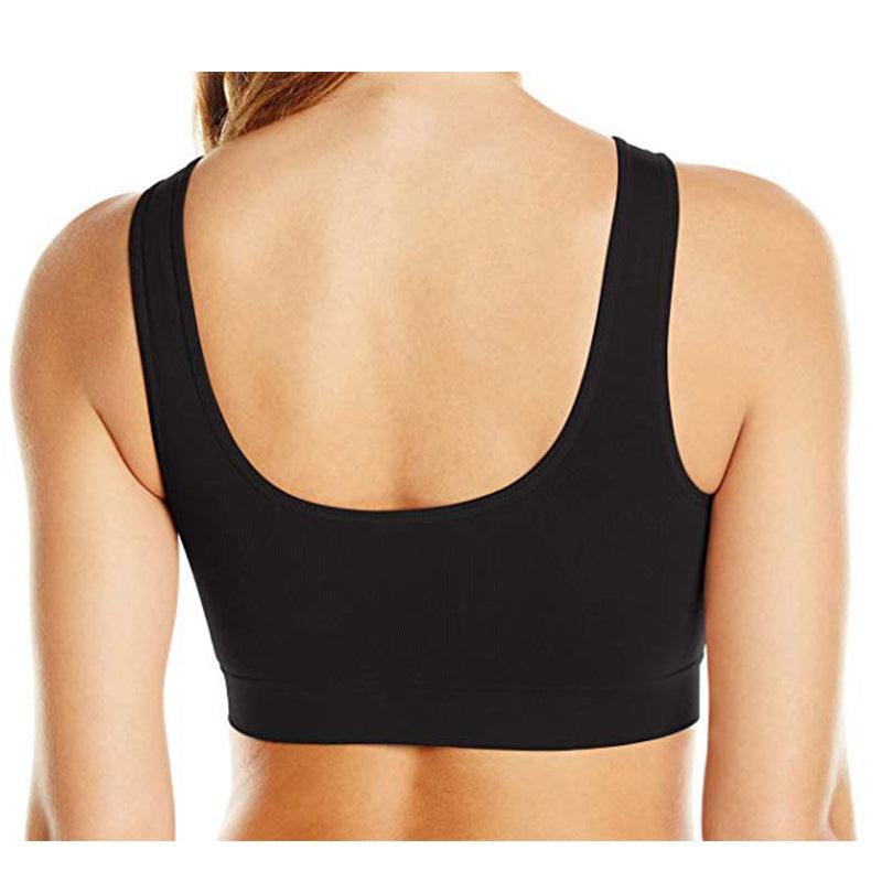 Breathable Women Yoga Bra Athletic Vest Cotton Fitness Stretch Bra Underwear Running Gym Plus Size Women Padded Sports Top