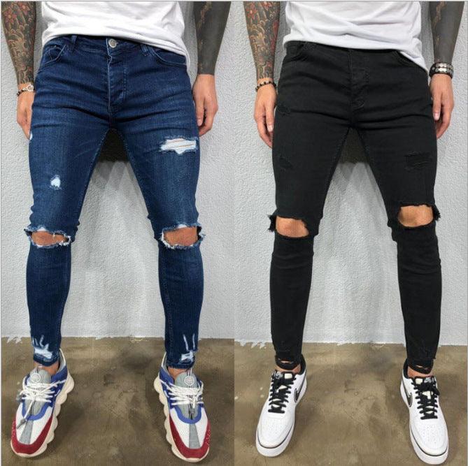 Men's Ripped Stretch Skinny Leg Fashion Jeans