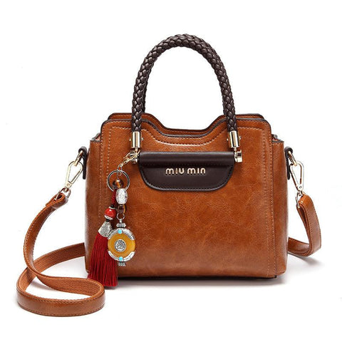 Genuine Leather Bag Women Handbags Famous Women Messenger Bags Retro Ladies Shoulder Bags Hand Bags