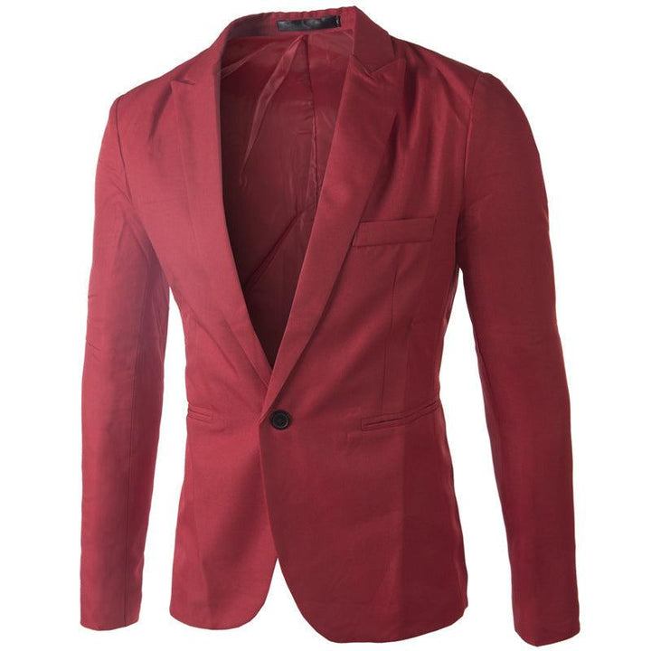 Himmelblå Blazer Herre Kostume Herre Slim Fit Blazer Jakke Stilfuld Rød Sort Pink jakkesæt