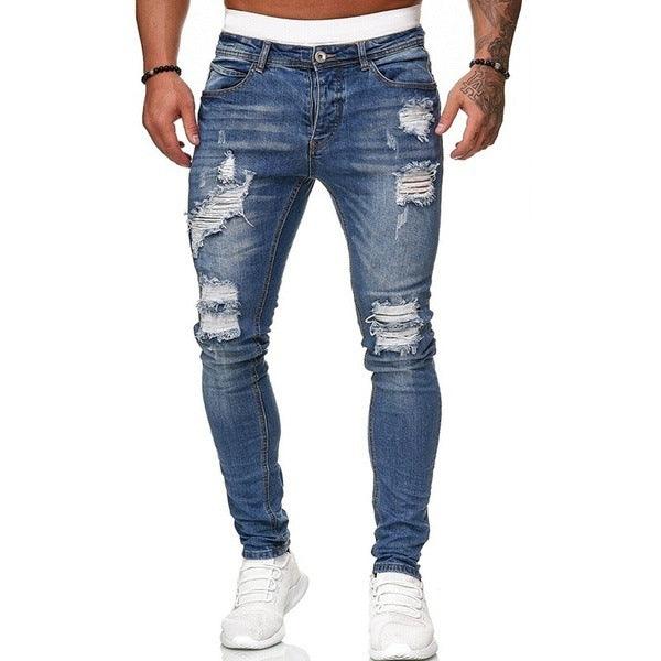 Rippede Slim Fit jeans til mænd