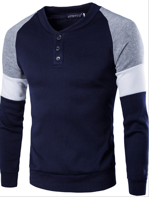 Sweat-shirt à coutures de couverture pour hommes