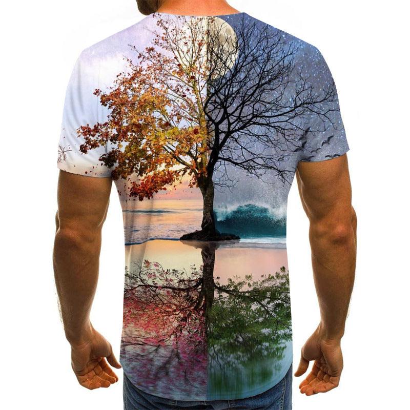 T-shirt graphique 3D pour hommes