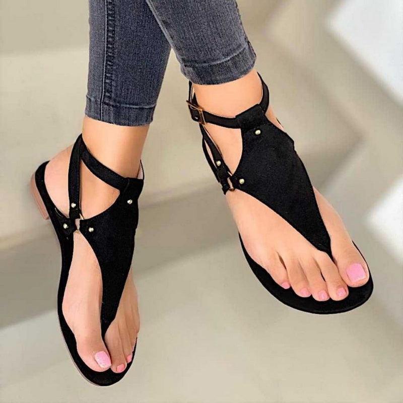 Women sandals Solid Large Size Rome Solid Sandals Women's Anti-slip  Selling Wedges Summer shoes