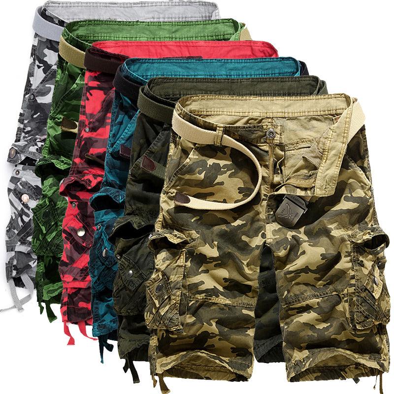 Herre Sommer Loose Camouflage Cargo Shorts