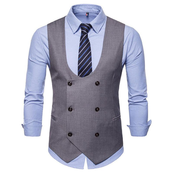 Houndstooth Men's Fashion Casual Vest Suit