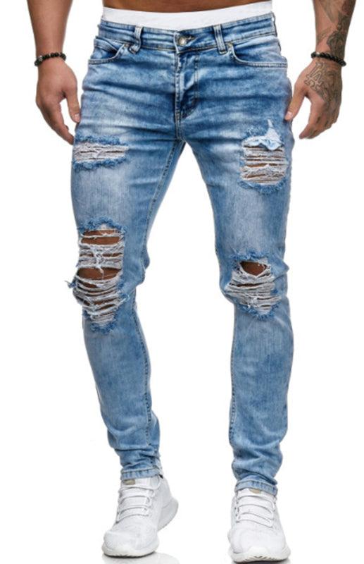 Lange jeans med tynd pasform til mænd