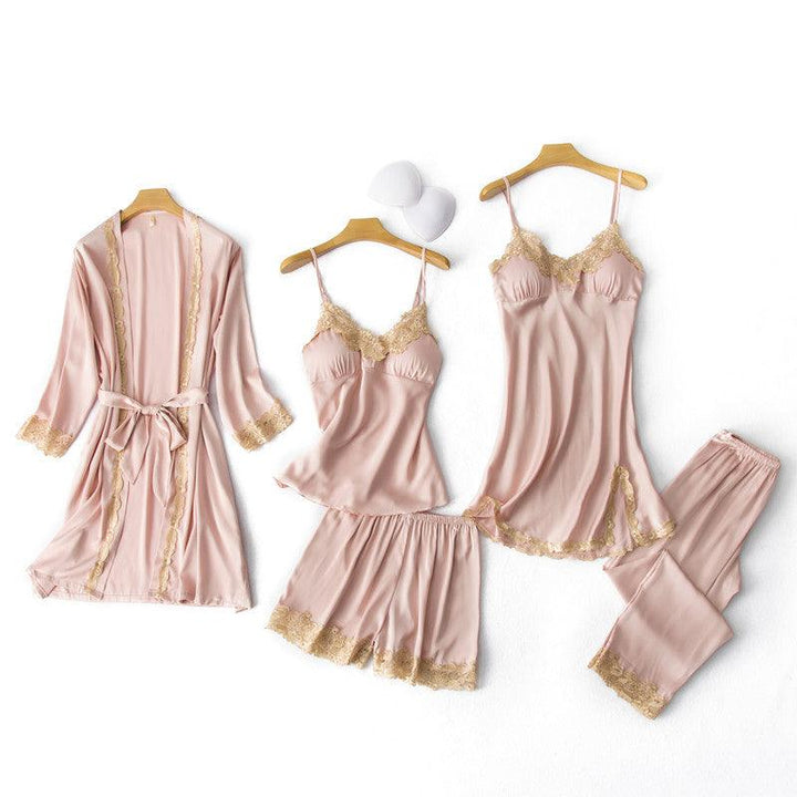 Sexy Womens Pajamas Set V-Neck Nighties