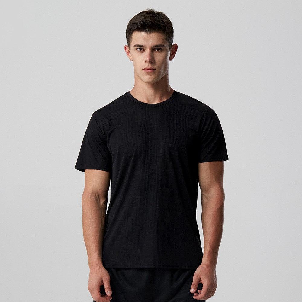 Mænd Quick Dry T-shirt Running Slim Fit Top Tees Solide skjorter