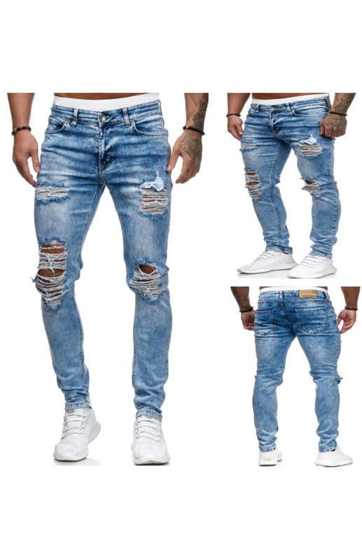 Lange jeans med tynd pasform til mænd