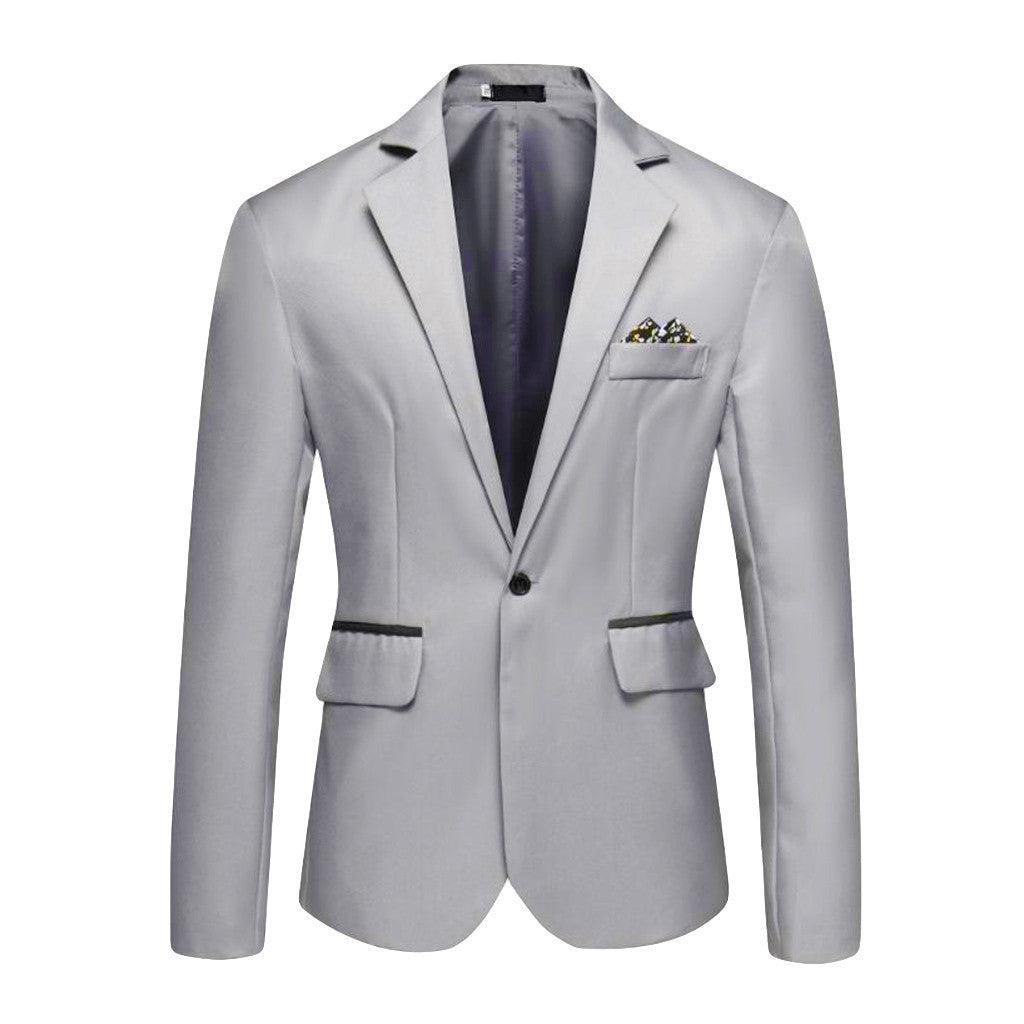 Blazer pour hommes élégant décontracté solide Blazer affaires fête de mariage vêtements d'extérieur manteau costume hauts hommes haute qualité manteau Blazer