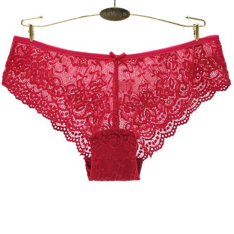 Ladies Lace Cotton Sexy Transparent Panties