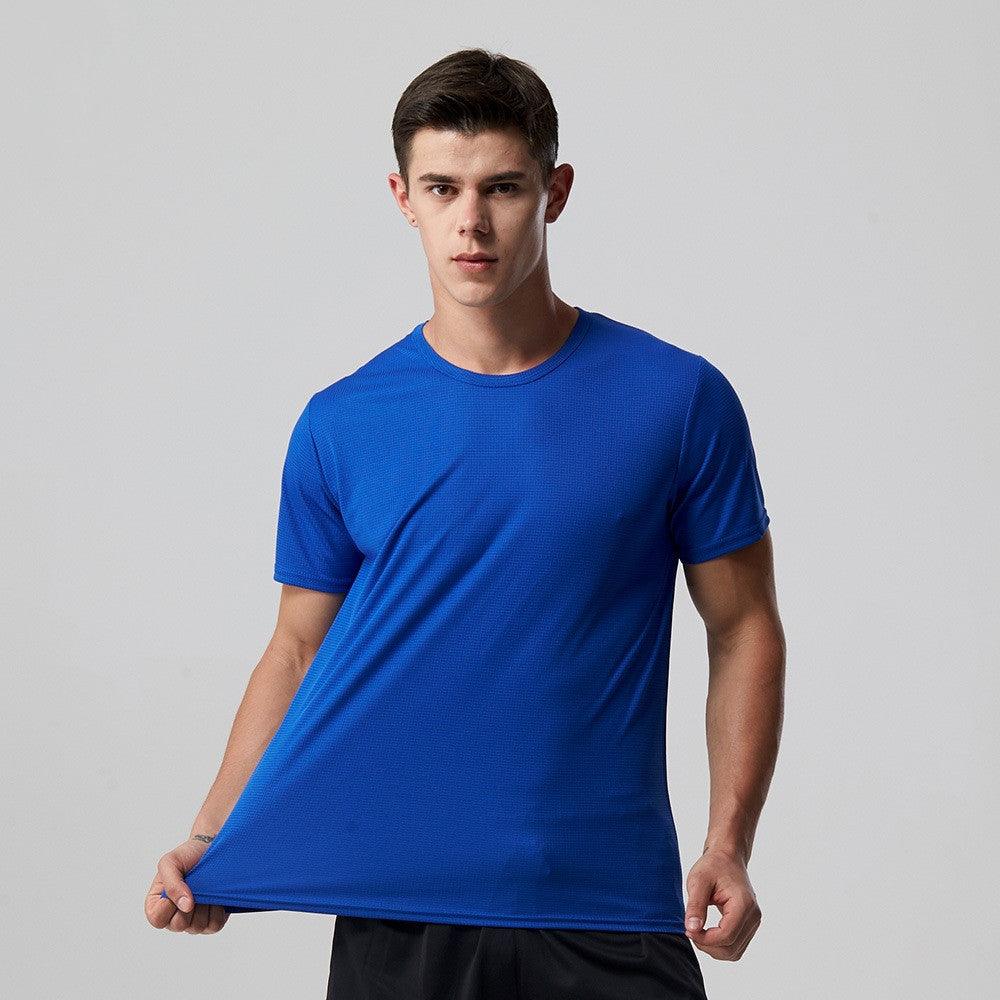 Mænd Quick Dry T-shirt Running Slim Fit Top Tees Solide skjorter